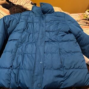 Old Navy Women's Vibrant Blue Puffer Jacket